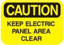 keep electric panel area clear