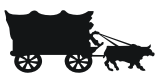 covered wagon and oxen