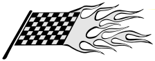 flaming racing flag