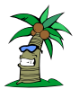 palm tree with sunglasses