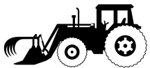 tractor with bucket